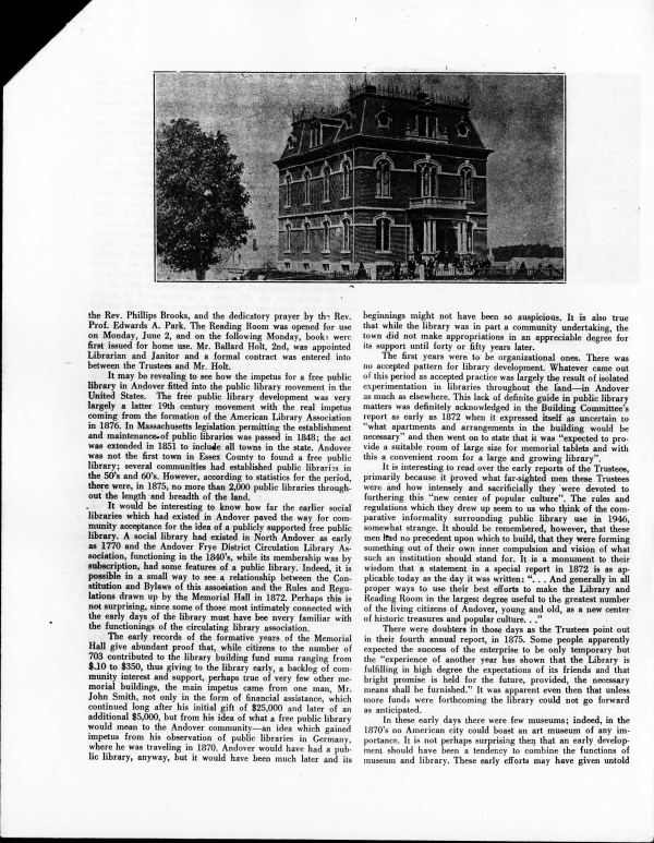 Memorial Hall Library Andover Answers